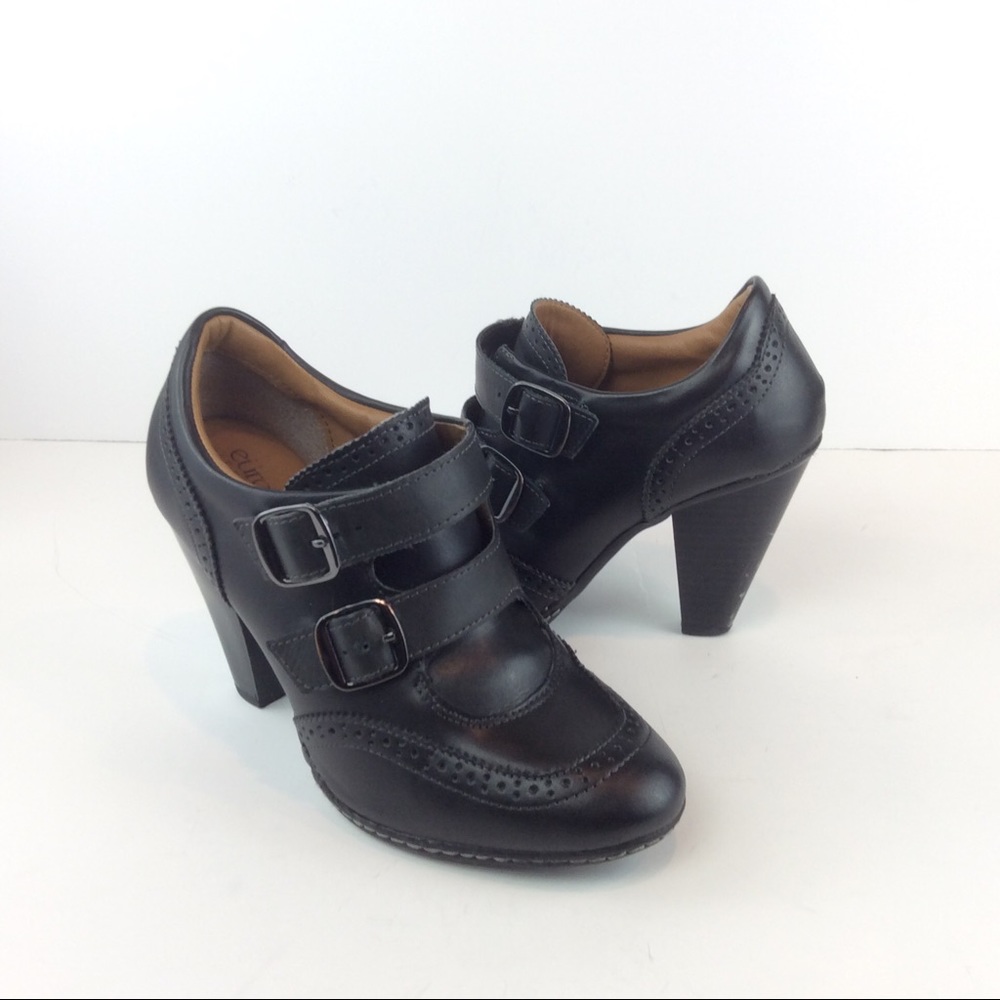 Euro Soft  Double Monk Strap Brogue Heels